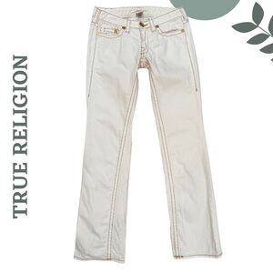 True Religion Wimen’s Off White Bootcut Jeans – Size 30 – Made in USA